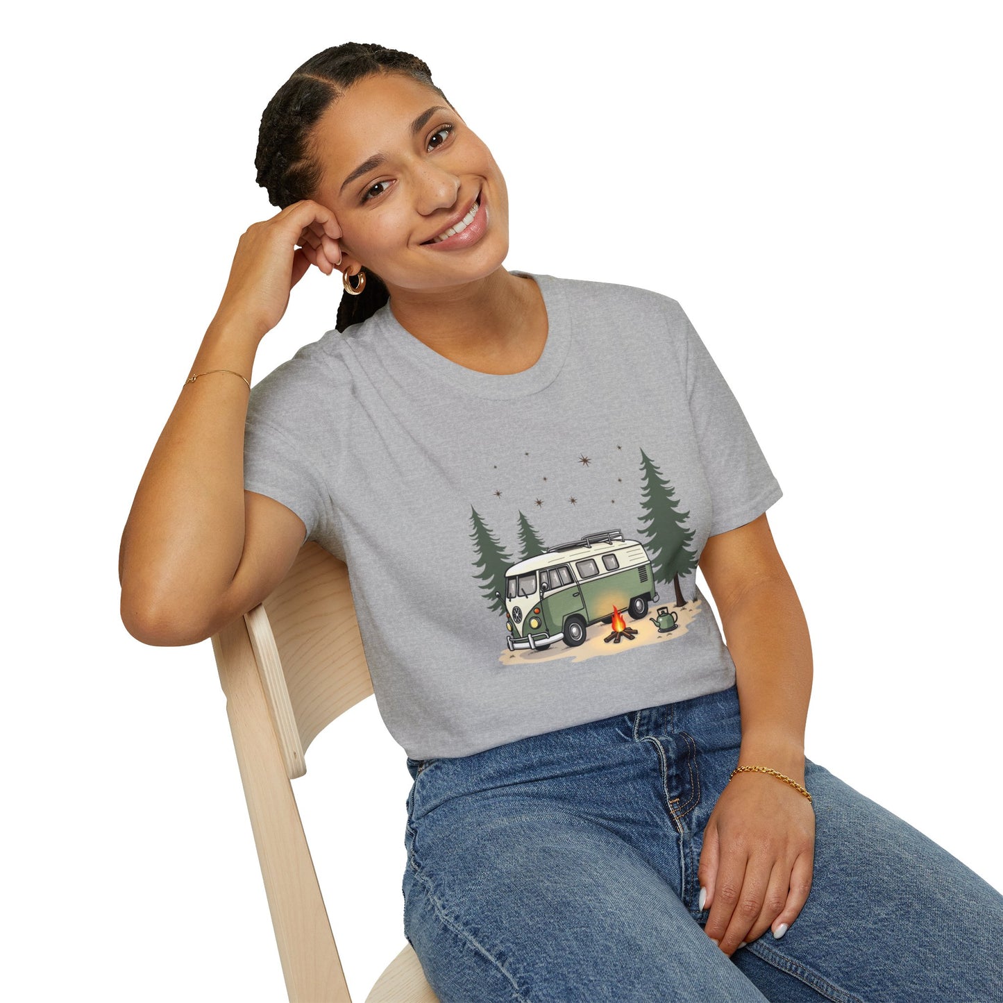 Camping Adventure Unisex Soft Style T-Shirt for Nature Lover