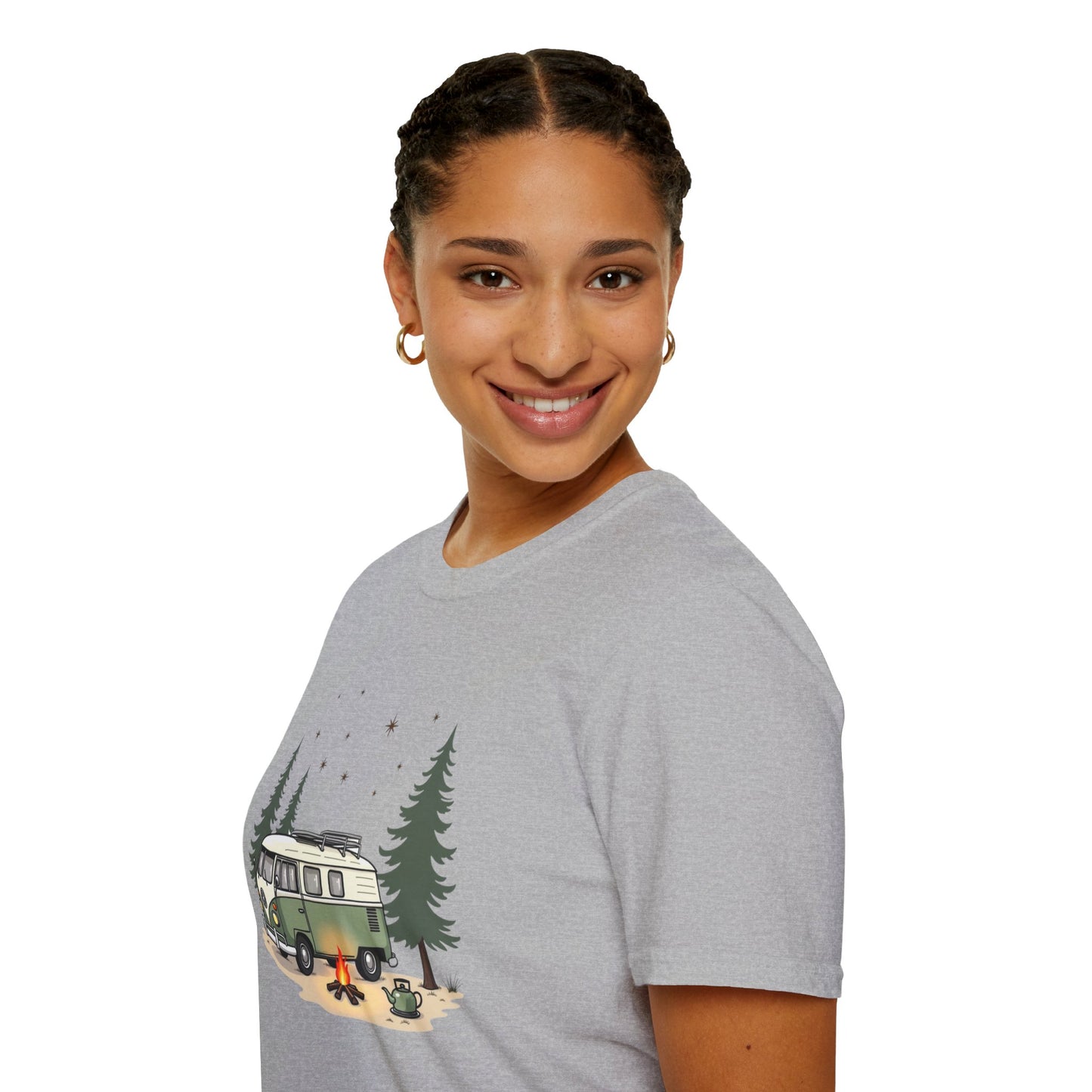 Camping Adventure Unisex Soft Style T-Shirt for Nature Lover