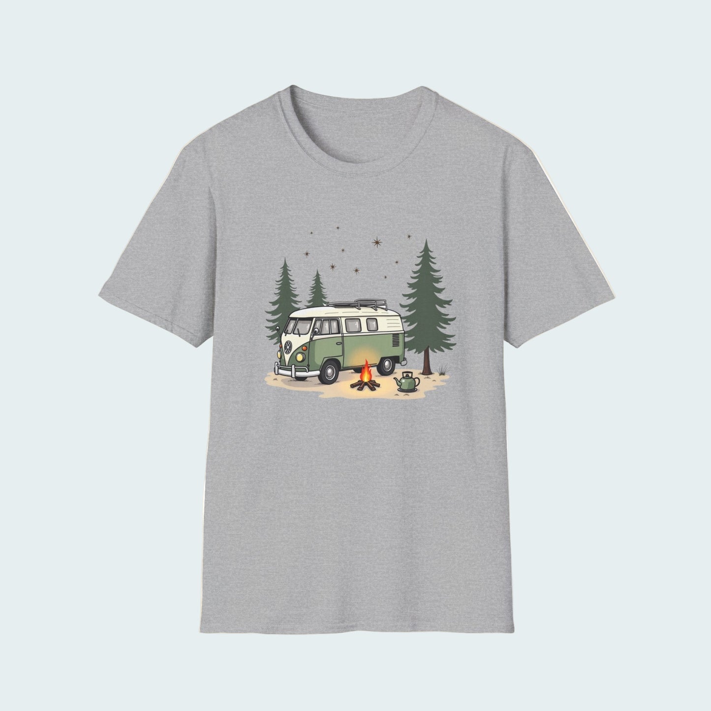 Camping Adventure Unisex Soft Style T-Shirt for Nature Lover