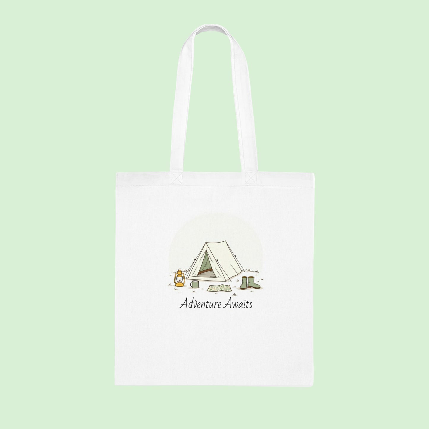 Adventure Awaits Cotton Tote Bag for Campers