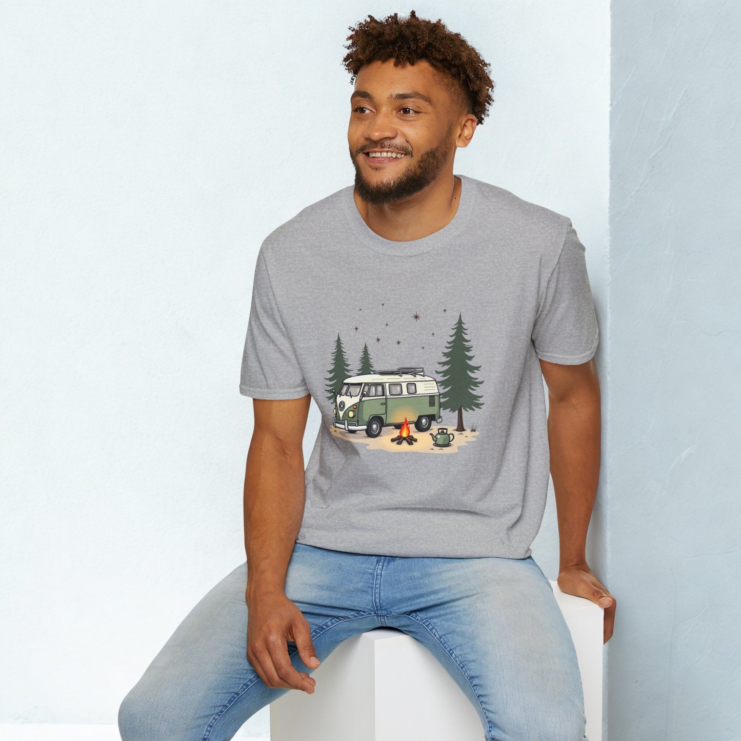 Camping Adventure Unisex Soft Style T-Shirt for Nature Lover