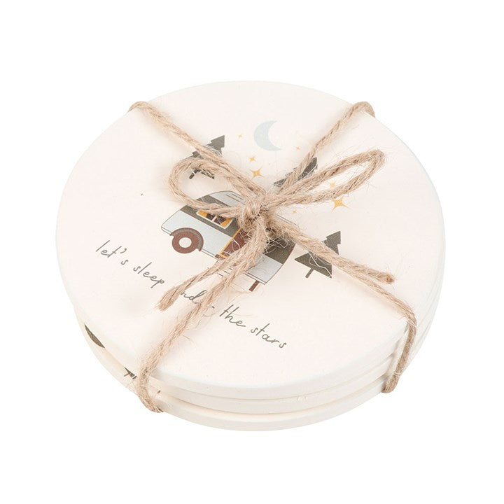 Home on the Road Camping Coaster Set – Gift for Caravan & Camper Lovers