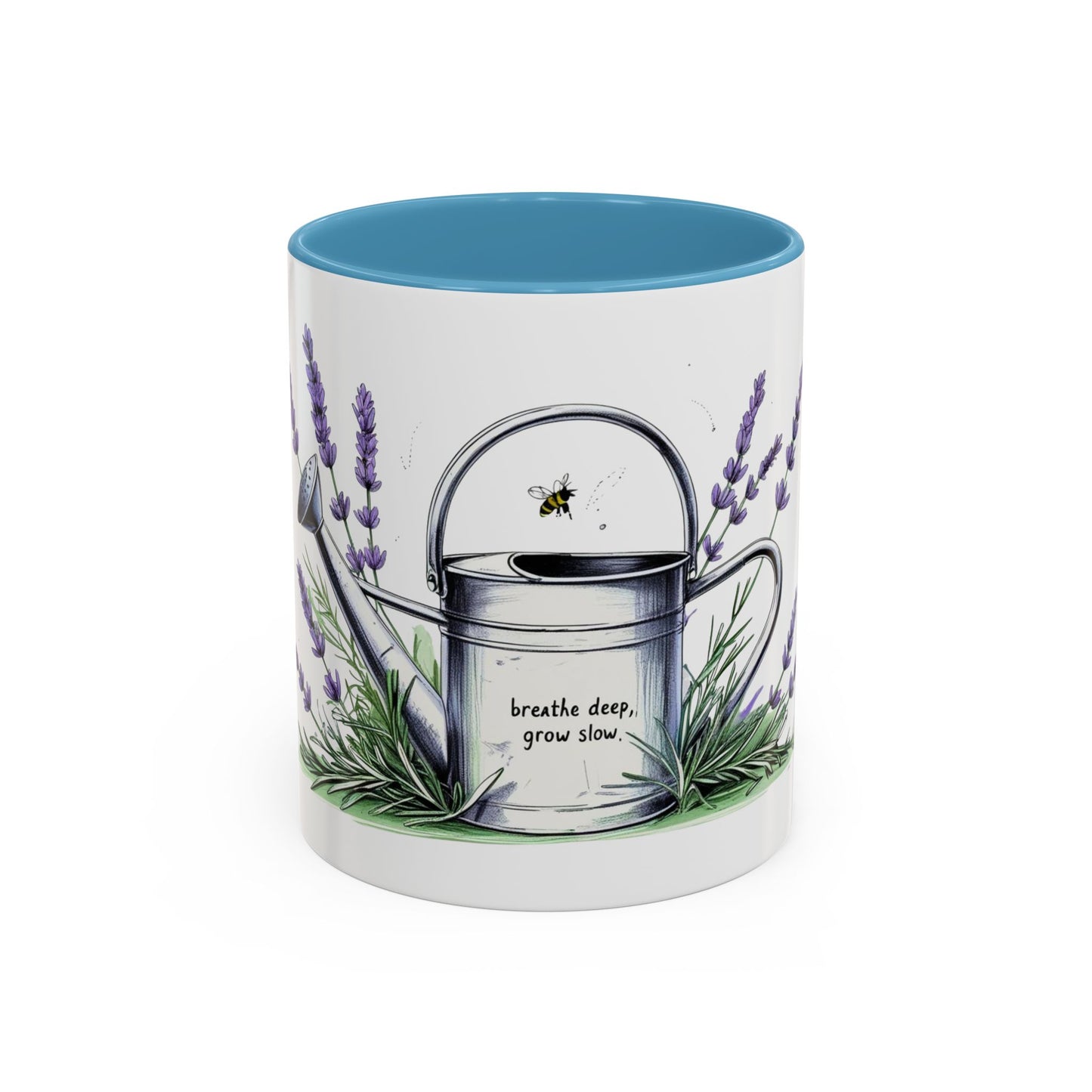 Accent Coffee Mug with Lavender Design for Gardeners