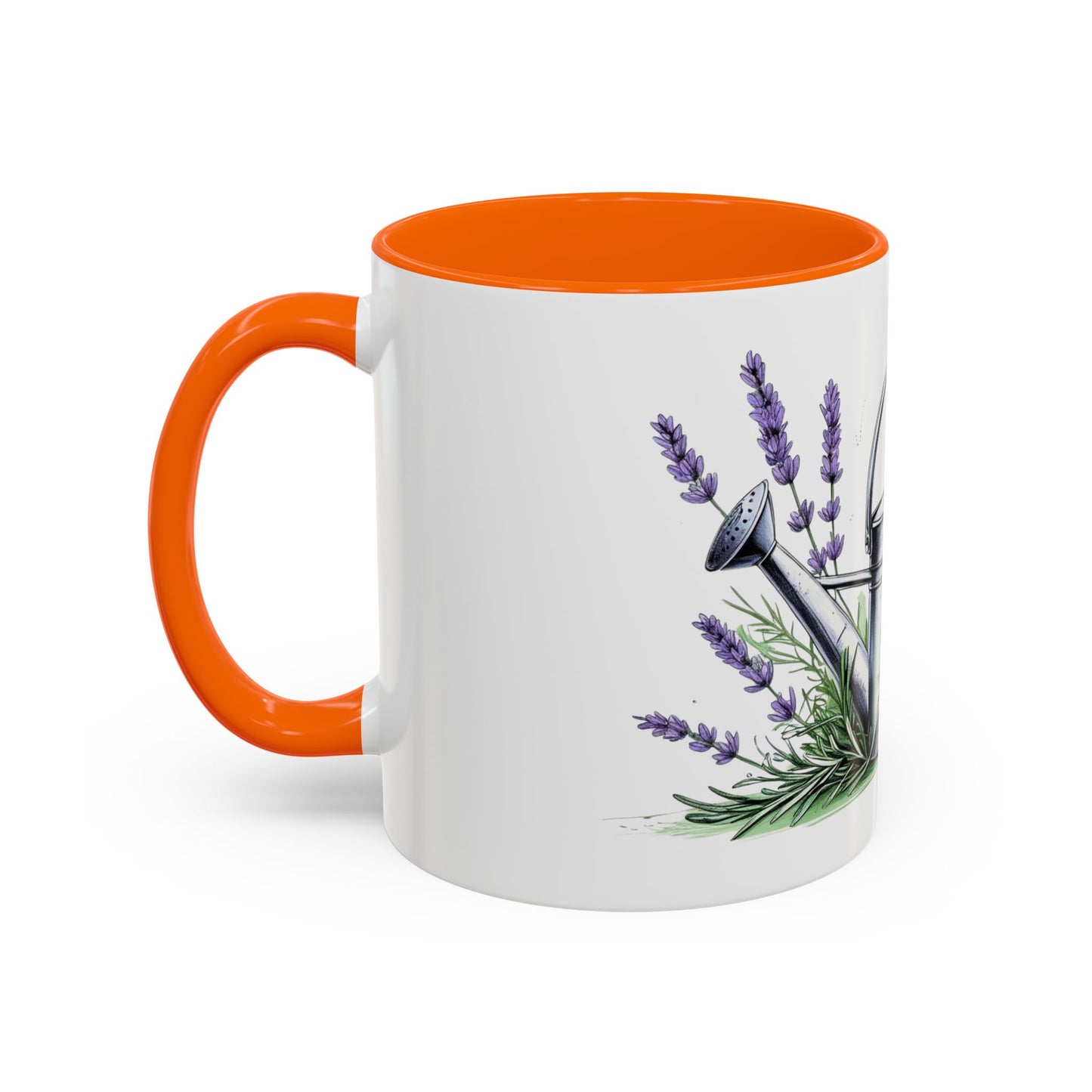 Accent Coffee Mug with Lavender Design for Gardeners