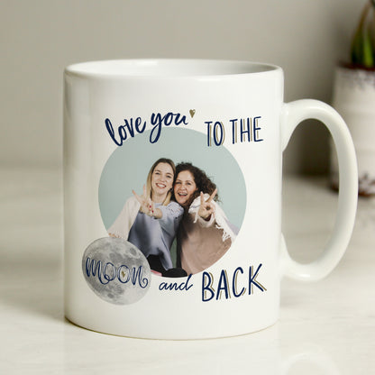 Personalised Moon & Back Photo Upload Mug