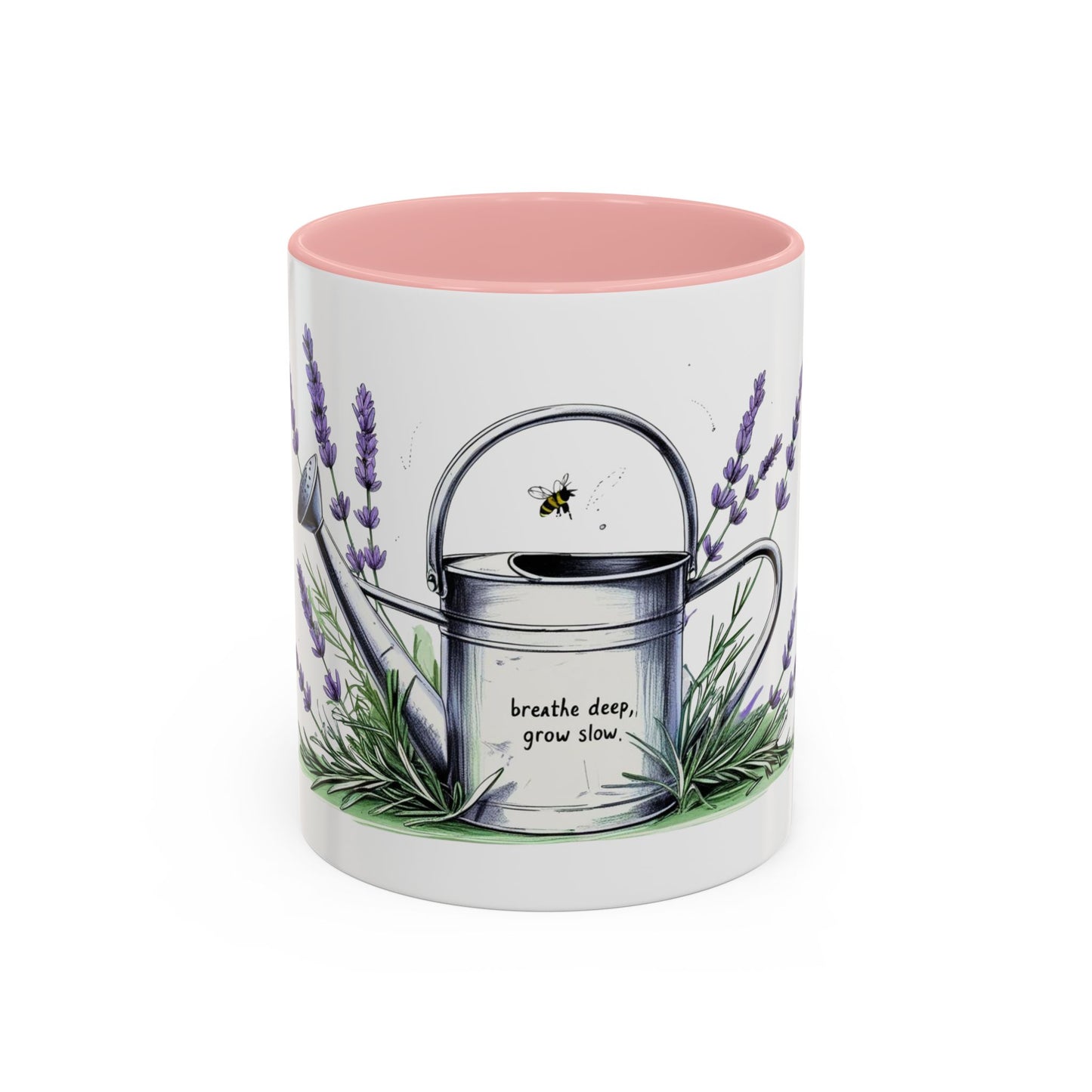 Accent Coffee Mug with Lavender Design for Gardeners