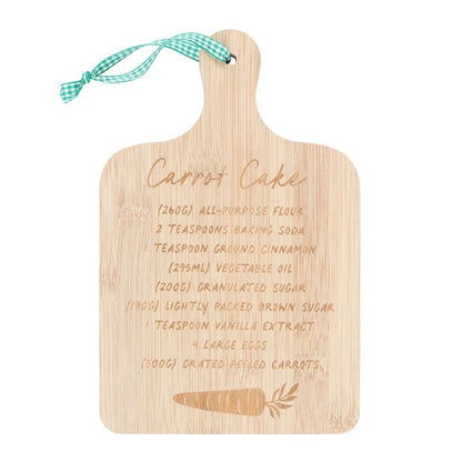 Carrot Cake Recipe Bamboo Serving Board