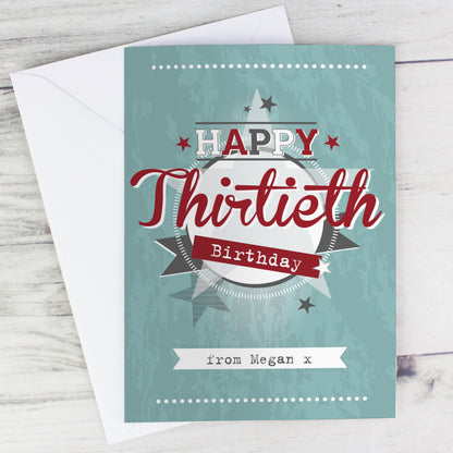 Personalised 50s Retro Card