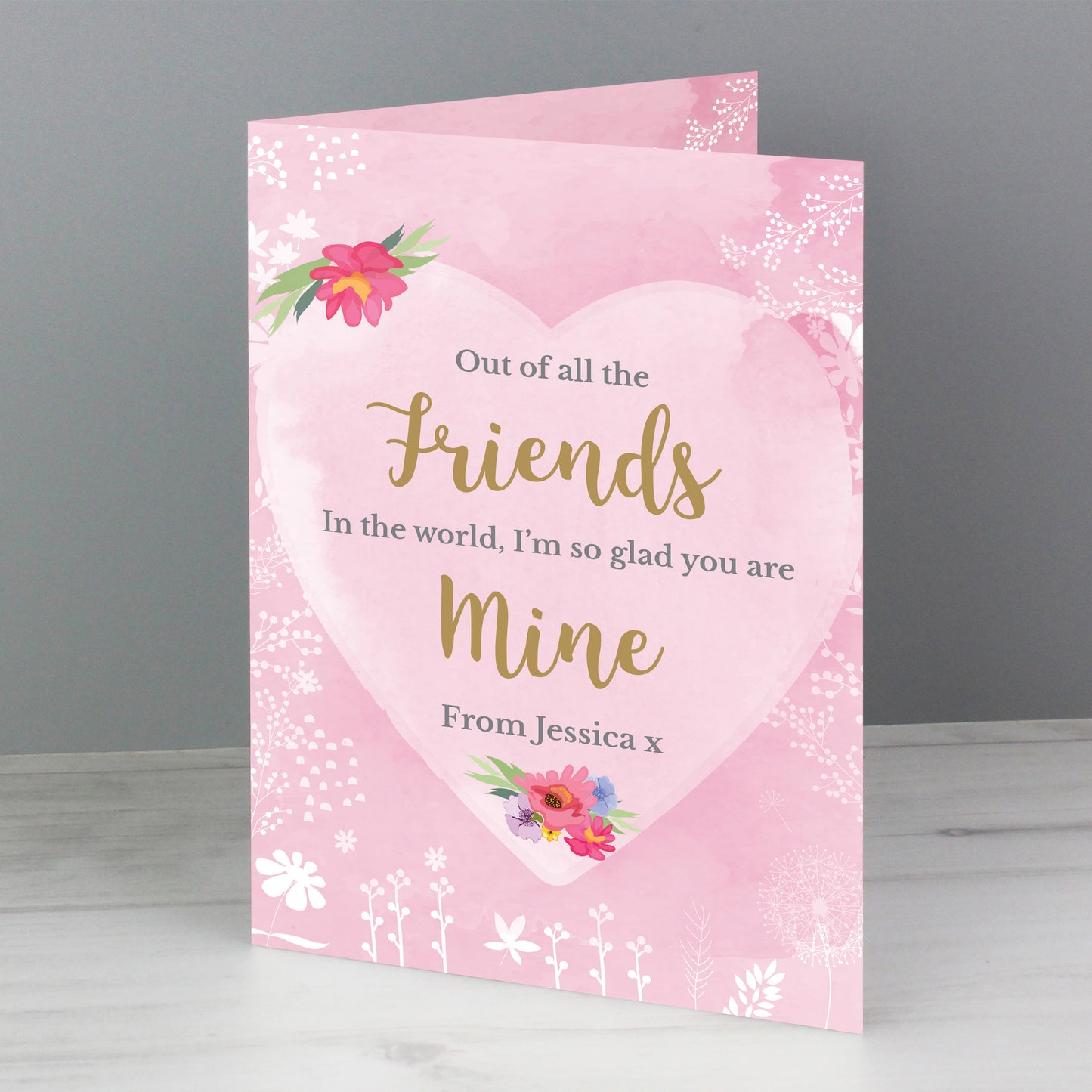 Personalised Floral Watercolour Card