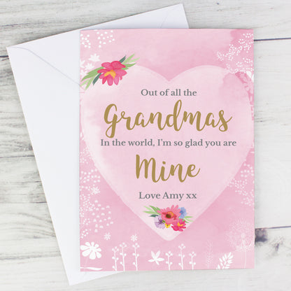 Personalised Floral Watercolour Card