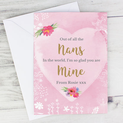 Personalised Floral Watercolour Card