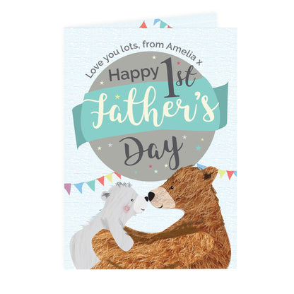 Personalised 1st Father's Day Daddy Bear Card