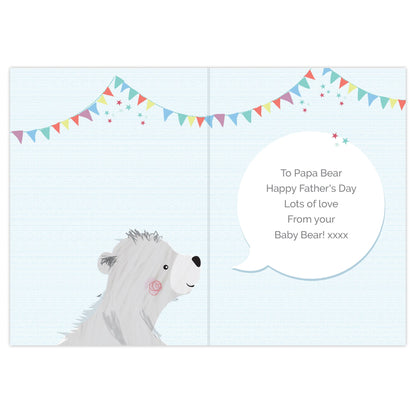 Personalised 1st Father's Day Daddy Bear Card