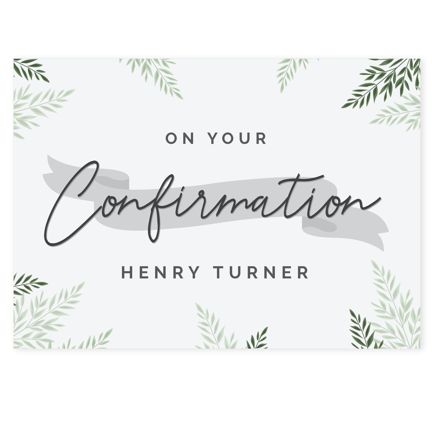 Personalised Confirmation Card