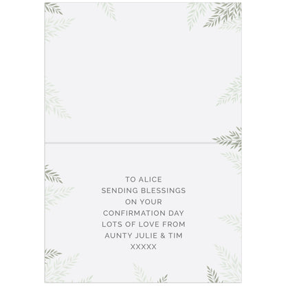 Personalised Confirmation Card