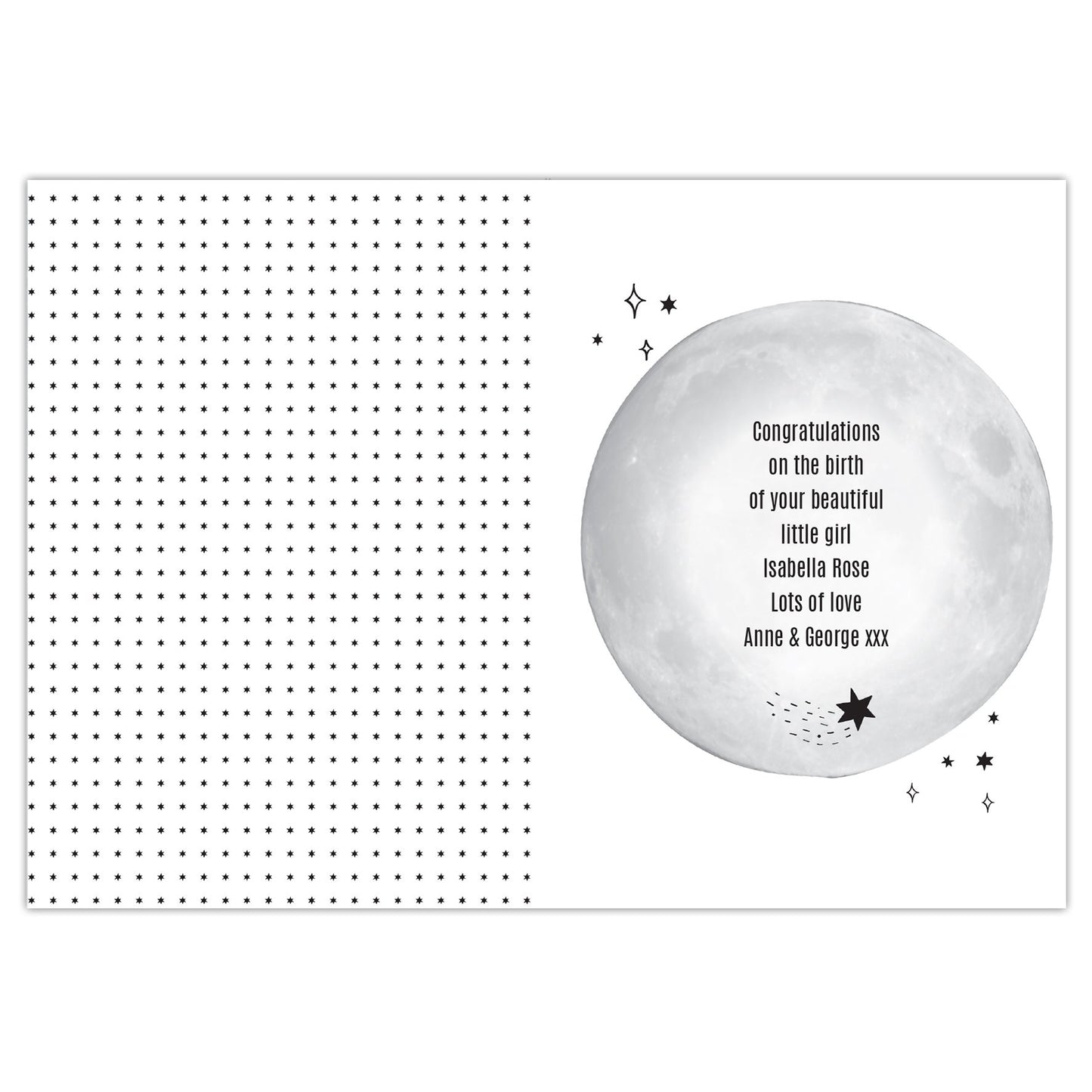 Personalised Over The Moon Card