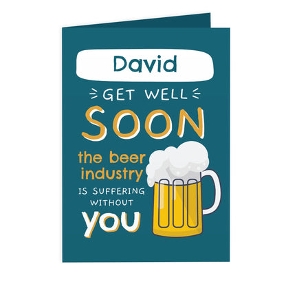 Personalised Get Well Soon Card