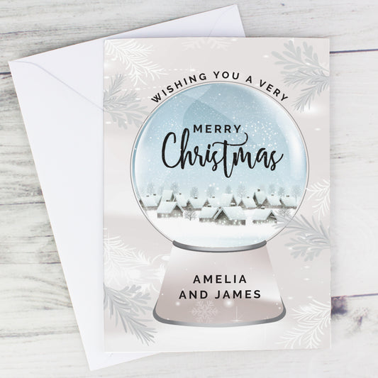 Personalised Christmas Snow Globe Card