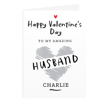 Personalised Happy Valentine's Day Card