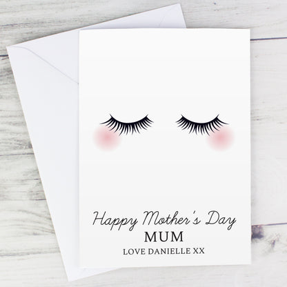 Personalised Eyelashes Card