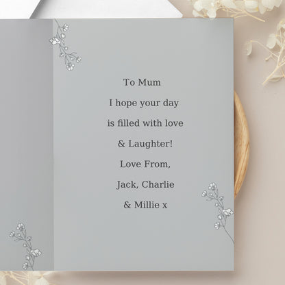 Personalised Grey Snapshot Photo Upload Greeting Card