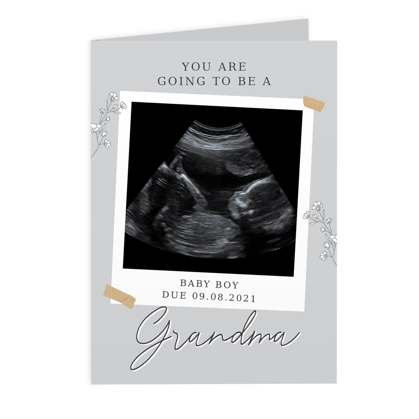 Personalised Grey Snapshot Photo Upload Greeting Card