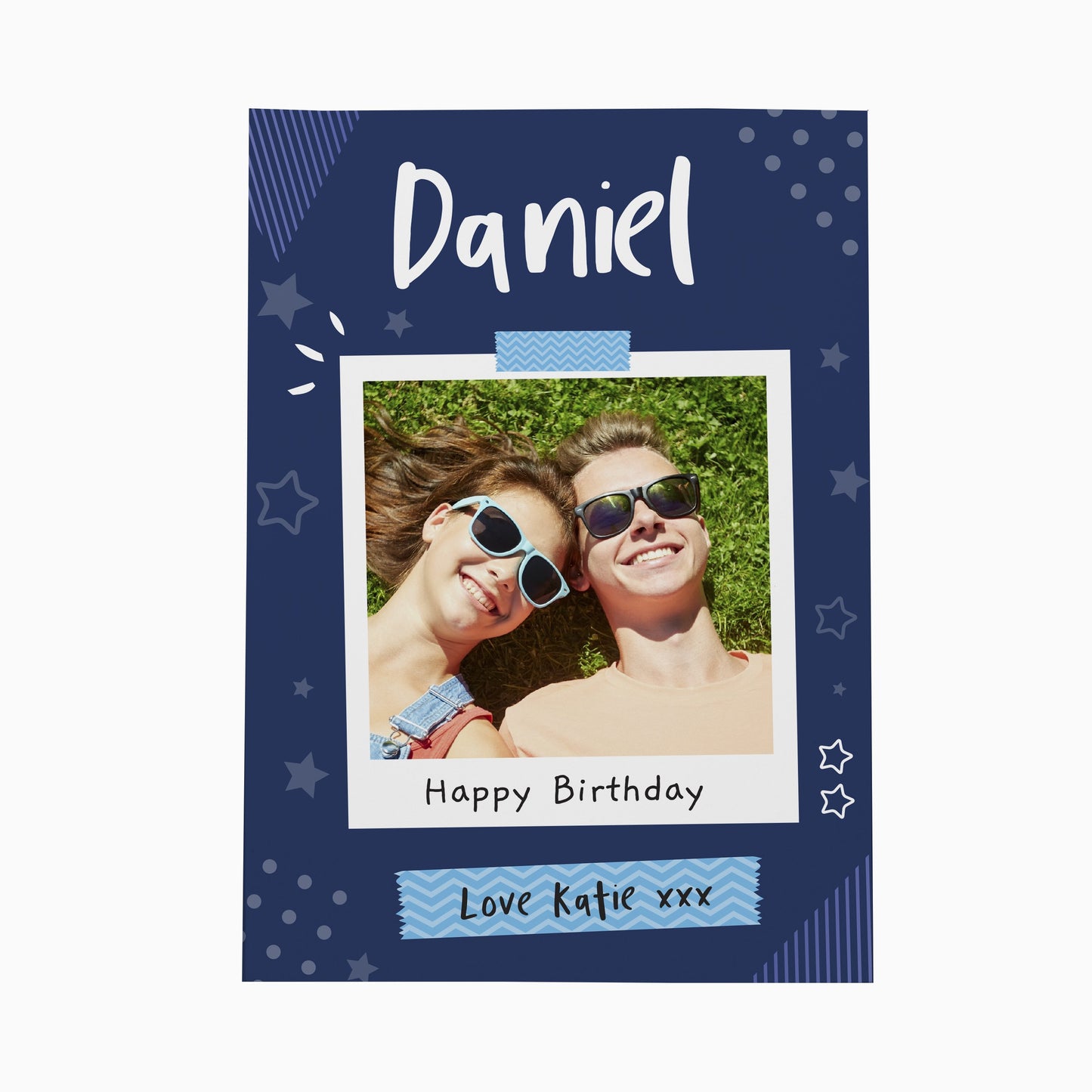 Personalised Polaroid Photo Upload Card