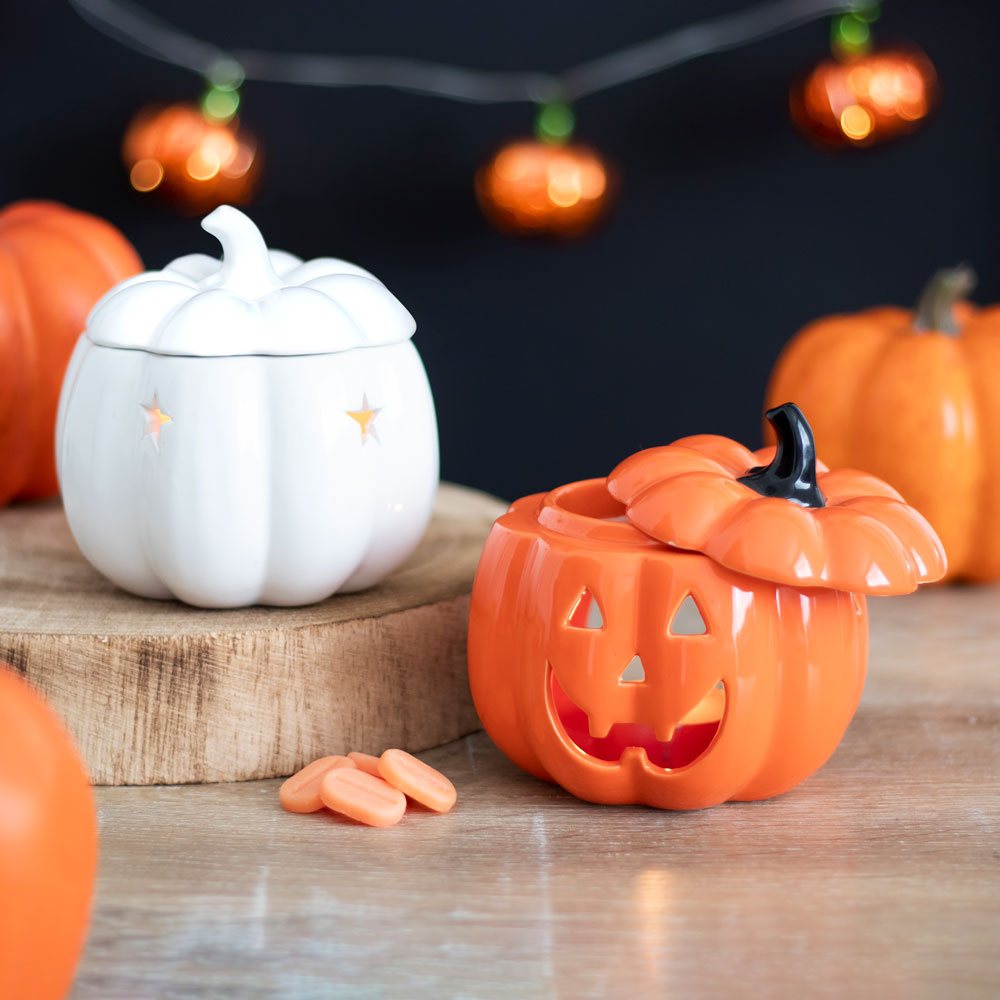 Orange Jack-O-Lantern Oil Burner