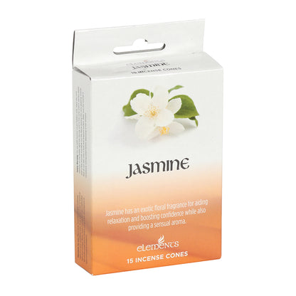 Set of 12 Packets of Elements Jasmine Incense Cones