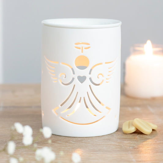 White Angel Cut Out Oil Burner