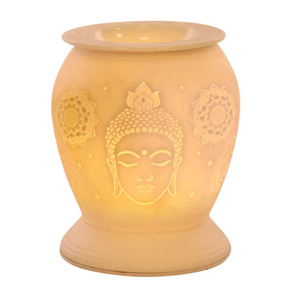 White Ceramic Buddha Electric Oil Burner