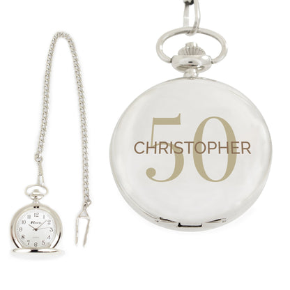 Personalised Birthday Big Age Pocket Fob Watch