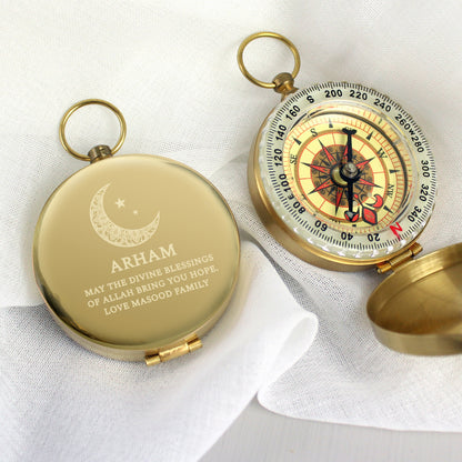 Personalised Eid and Ramadan Keepsake Compass