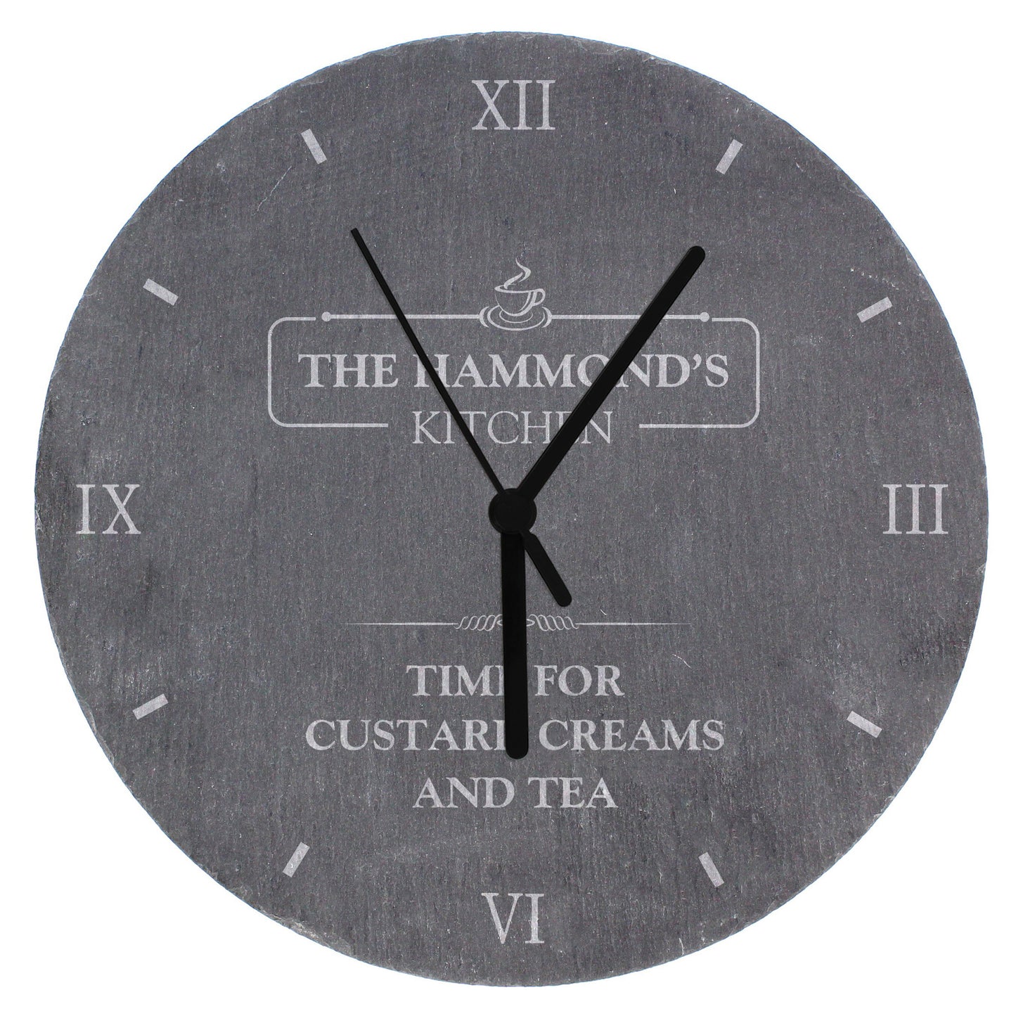 Personalised Kitchen Slate Clock