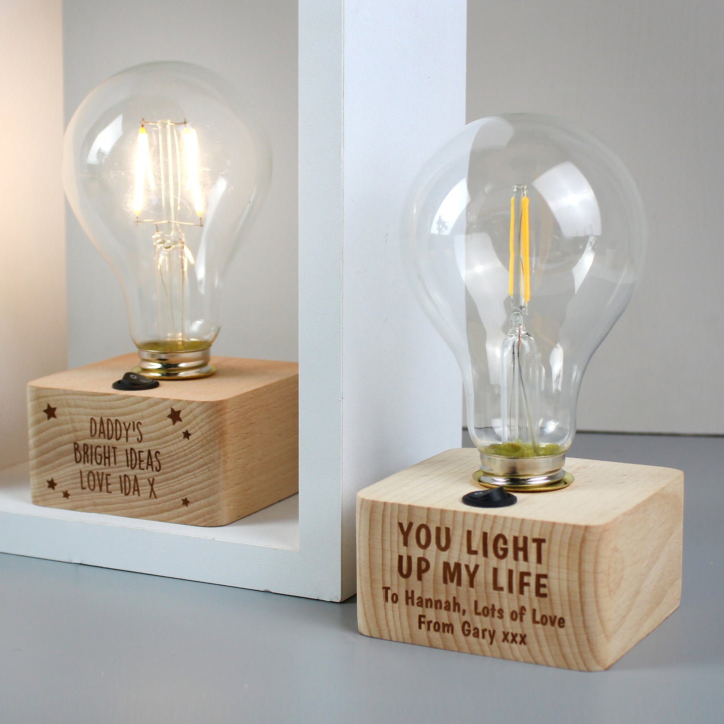 Personalised You Light Up My Life LED Bulb Table Lamp