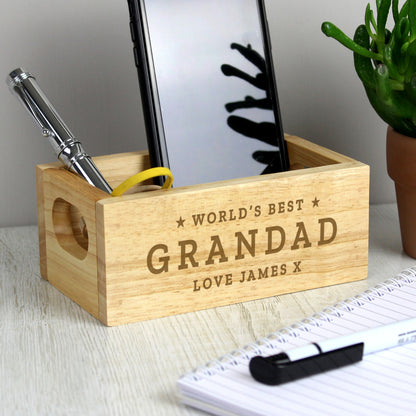 Personalised Worlds Best Mini Wooden Crate