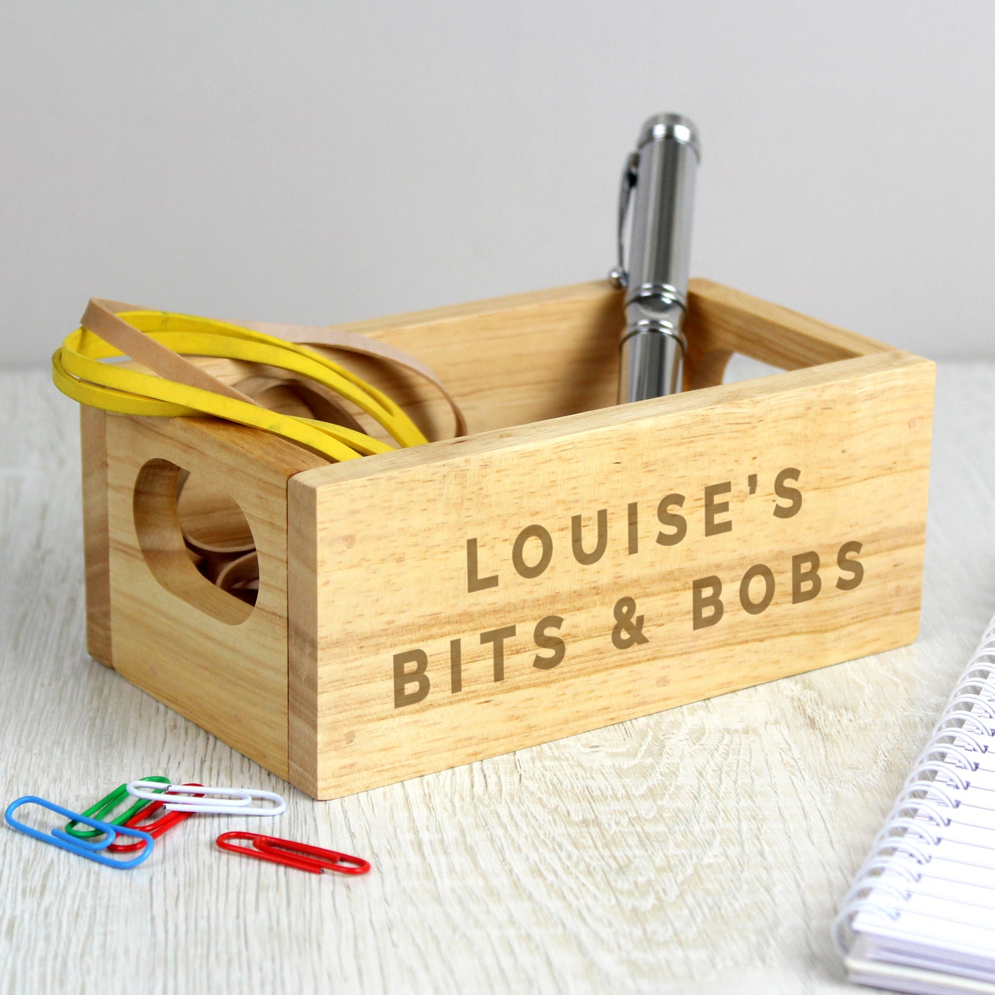 Personalised Bits & Bobs Mini Wooden Crate