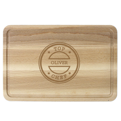 Personalised Top Chef Large Chopping Board