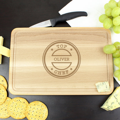 Personalised Top Chef Large Chopping Board