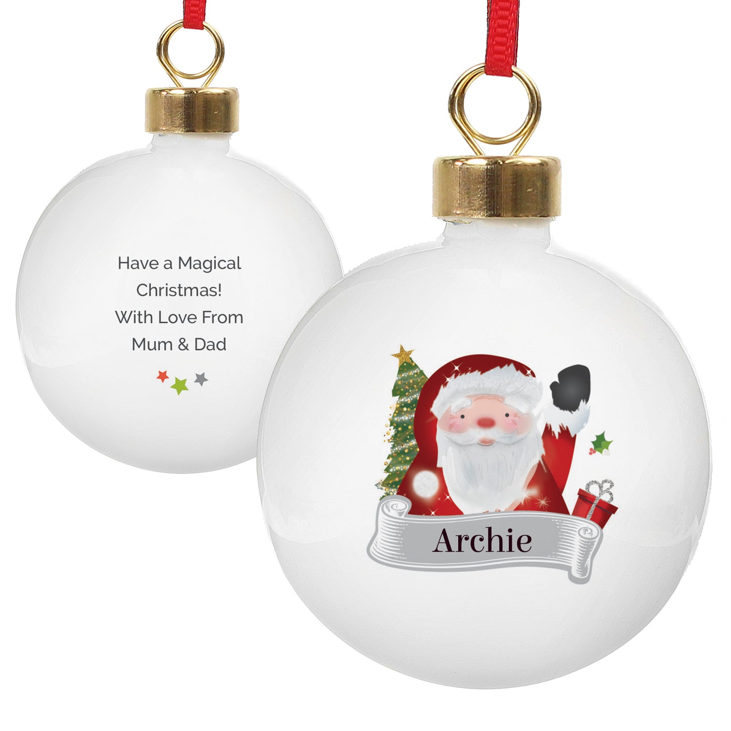 Personalised Santa Claus Bauble