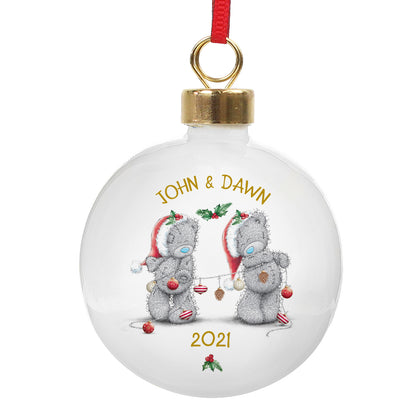 Personalised Me to You Christmas Couple's Bauble