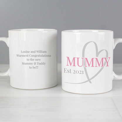 Personalised Mummy & Daddy Mug Set