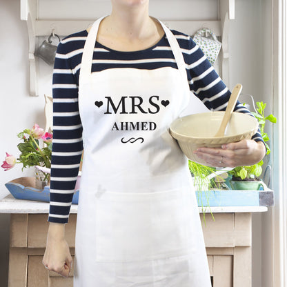 Personalised Mrs White Apron