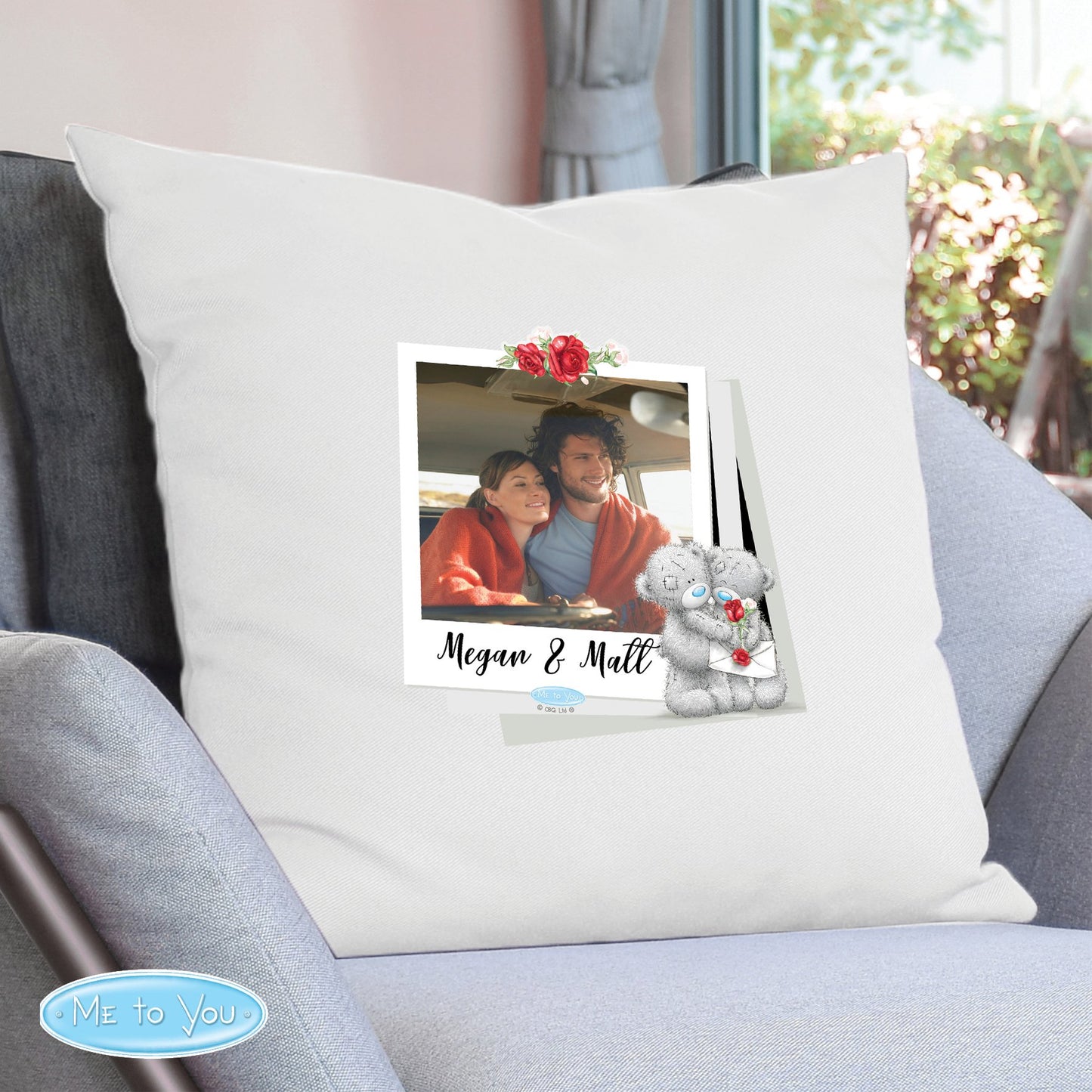 Personalised Me To You Valentines Photo Upload Cushion