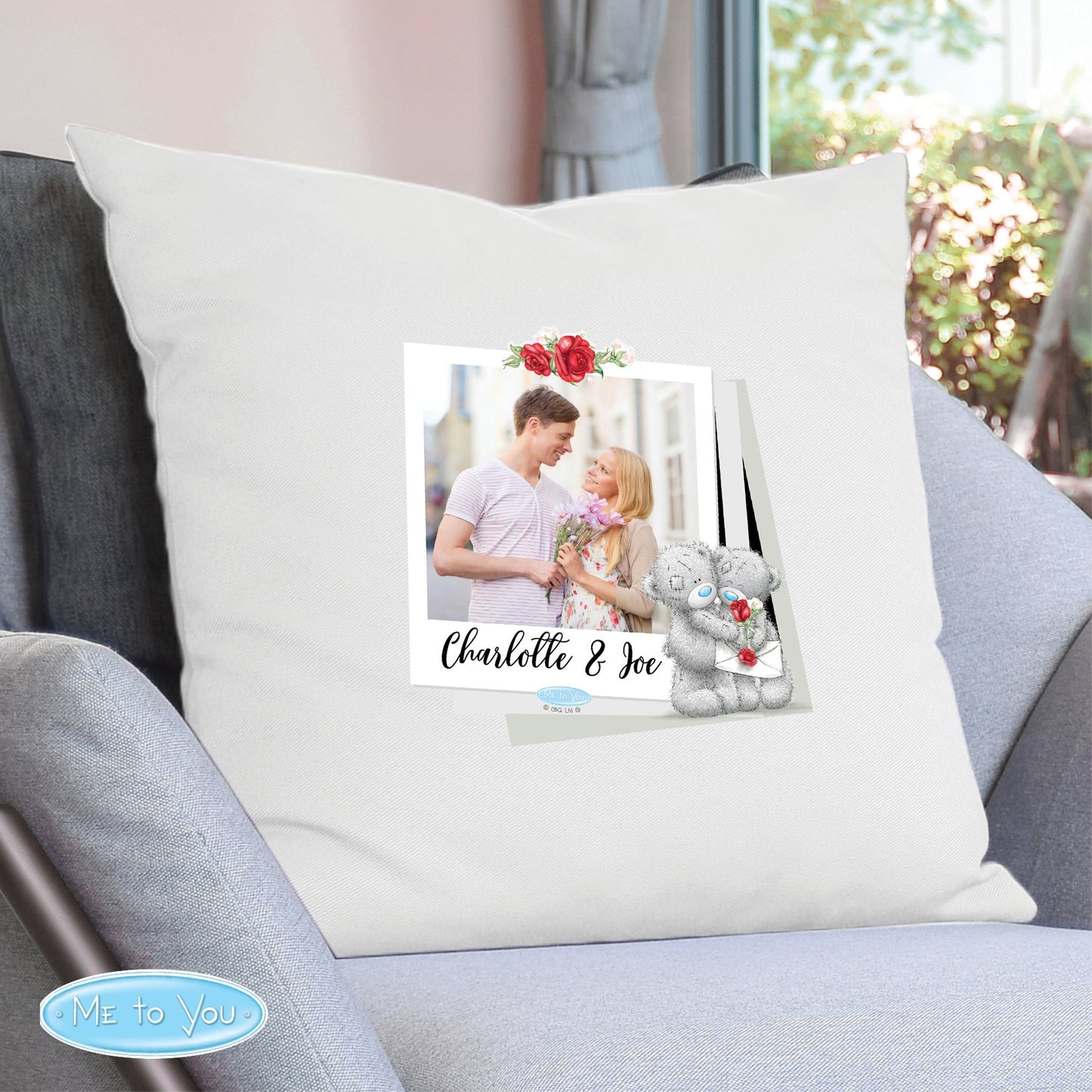 Personalised Me To You Valentines Photo Upload Cushion