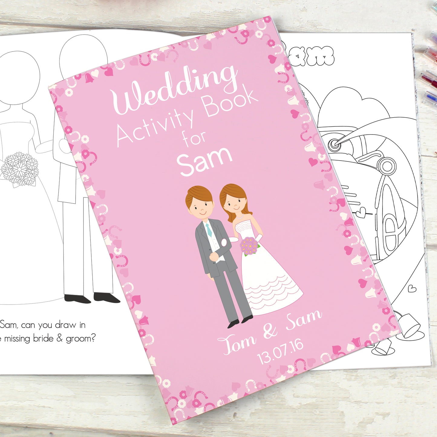 Personalised Wedding Activity Book for Girls