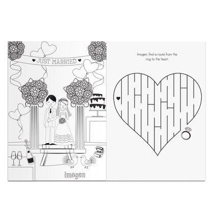 Personalised Wedding Activity Book for Girls