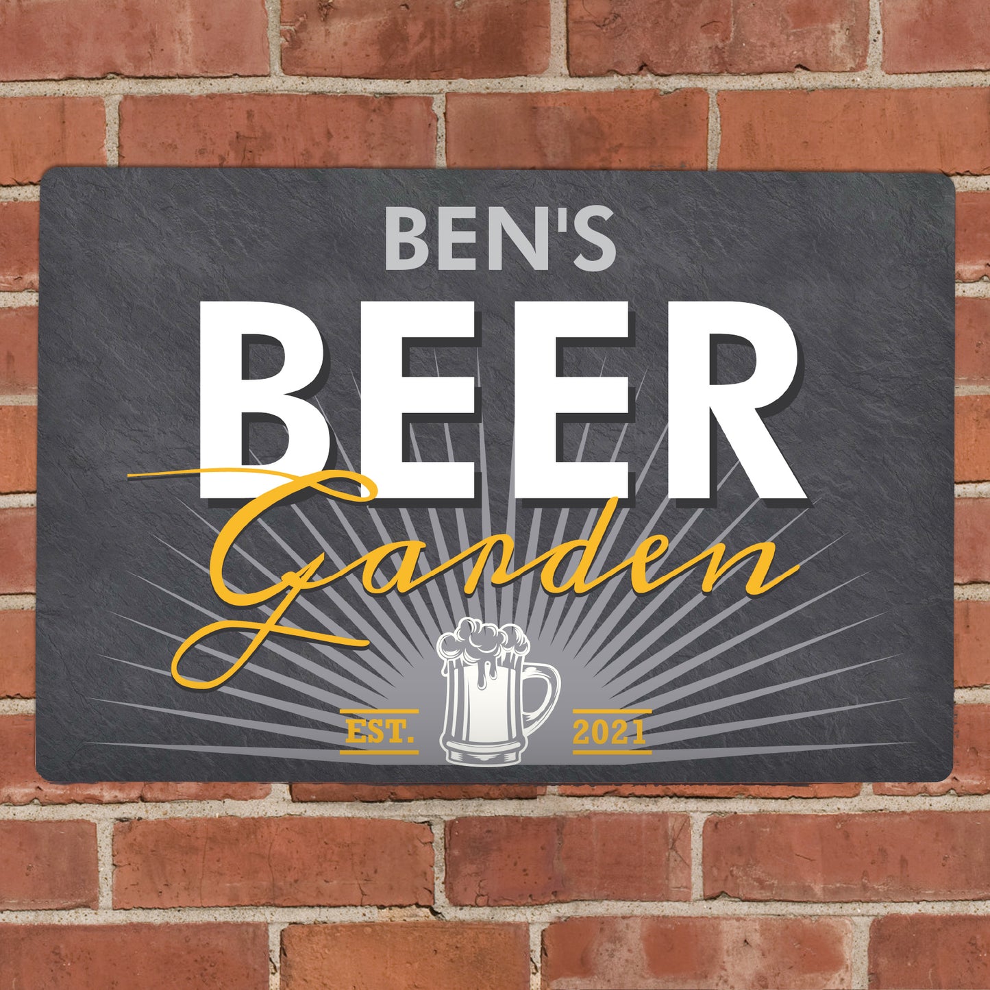 Personalised Beer Garden Metal Sign