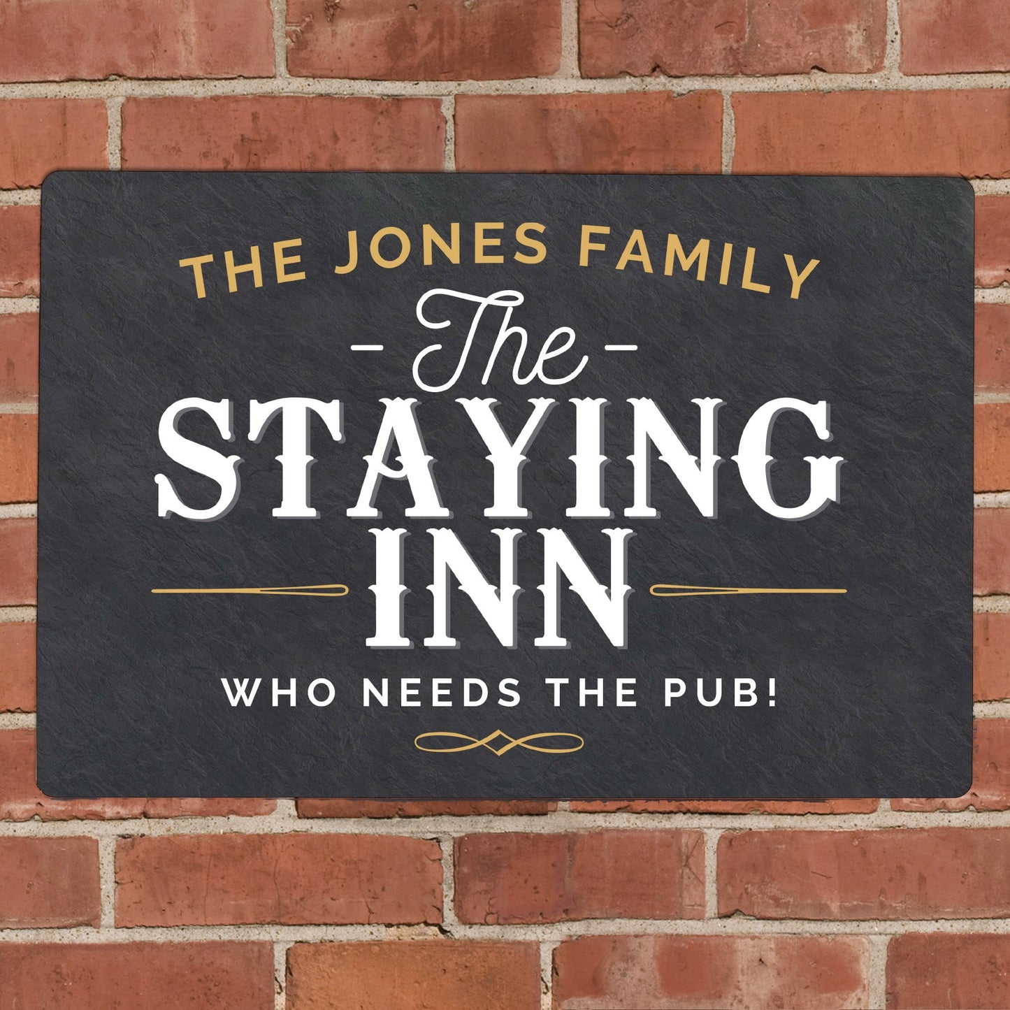 Personalised Staying Inn Metal Sign