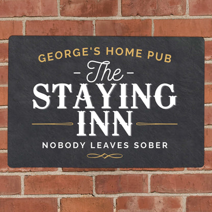 Personalised Staying Inn Metal Sign